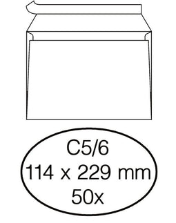 Bankenvelop C5/6 Zelfklevend Wit 158159