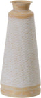 Vaas 22 x 22 x 49,5 cm Natuurlijk Metaal Wit