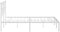 vidaXL - Bedframe - met - hoofdbord - metaal - wit - 150x200 - cm