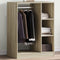 vidaXL - Kledingkast - 77x48x102 - cm - bewerkt - hout - sonoma - eikenkleurig