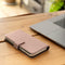 Selencia iPhone 11 - Echt Lederen Bookcase - 3 Pashouders - Roze