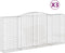 vidaXL - Schanskorven - 3 - st - gewelfd - 400x50x180/200 - cm - ijzer