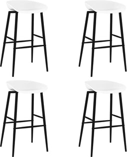vidaXL - Barstoelen - 4 - st - wit