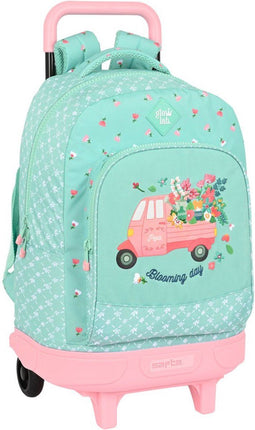 Schoolrugzak met Wielen Glow Lab Pepa Groen (33 x 45 x 22 cm)