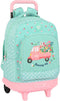 Schoolrugzak met Wielen Glow Lab Pepa Groen (33 x 45 x 22 cm)