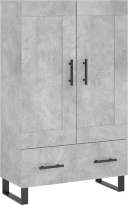 vidaXL - Hoge - kast - 69,5x31x115 - cm - bewerkt - hout - betongrijs