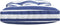 vidaXL - Palletkussens - 2 - st - stof - gestreept - wit - en - blauw