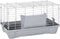 vidaXL - Dierenhok - kleine - dieren - 58x32x31 - cm - polypropeen - en - metaal - grijs