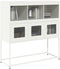 vidaXL - Dressoir - 100,5x39x107 - cm - koudgewalst - staal - wit