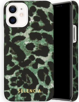 Selencia Hoesje Geschikt voor iPhone 12 Mini Hoesje - Selencia Maya Fashion Backcover - groen