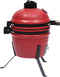vidaXL Kamado barbecue 2-in-1 56 cm keramiek rood