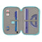 Driedubbele Pennenzak Frozen Hello spring Licht Blauw 12.5 x 19.5 x 5.5 cm (36 Onderdelen)
