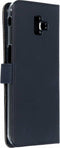 Selencia Hoesje Geschikt voor Samsung Galaxy J6 Plus Hoesje Met Pasjeshouder - Selencia Echt Lederen Bookcase - Donkerblauw