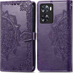 iMoshion Hoesje Geschikt voor Oppo A57s / A57 Hoesje Met Pasjeshouder - iMoshion Mandala Bookcase - Paars