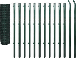 vidaXL - Euro - hek - 25x1,7 - m - staal - groen