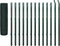 vidaXL - Euro - hek - 25x1,7 - m - staal - groen