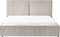 Bed met opbergruimte Gebreid velours MOISSAC 180 x 200 cm Grijs/beige