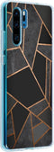 Design Backcover Huawei P30 Pro hoesje - Grafisch Zwart / Koper