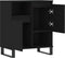 vidaXL - Dressoir - 60x35x70 - cm - bewerkt - hout - zwart