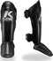 King Pro Boxing KPB/SGL 7 - Scheenbeschermers - Lichtgewicht met Velcro sluiting - Zwart Wit
