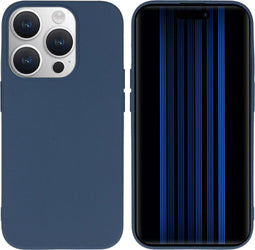 imoshion Hoesje Geschikt voor iPhone 15 Pro Hoesje Siliconen - imoshion Color Backcover - Donkerblauw