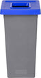 Plafor Fit Bin, Prullenbak voor afvalscheiding - 75L – Grijs/Blauw - met 5 gratis stickers – recycle – afvalbak - vuilnisbak – afvalemmer – afvalscheiding – vuilnisemmer – sorteerafvalemmer – recycling – hygiënisch - kantoor - keuken