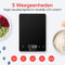 Kitchenwell Digitale Precisie Keukenweegschaal - 1gr - 15kg - Tarra Functie - USB Oplaadbaar - Zwart