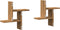 vidaXL - Wandschappen - 2 - st - 38x12x38 - cm - bewerkt - hout - artisanaal - eiken
