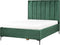 SEZANNE - Bed met opbergruimte - Donkergroen - 140 x 200 cm - Fluweel