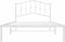 vidaXL - Bedframe - met - hoofdbord - metaal - wit - 107x203 - cm