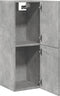 vidaXL - Badkamerwandkast - 30x30x80 - cm - bewerkt - hout - betongrijs