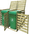 vidaXL - Containerberging - enkel - 240 - L - geïmpregneerd - hout