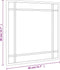 vidaXL - Wandspiegel - vierkant - 40x40 - cm - ijzer - zwart