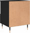 vidaXL - Nachtkastje - 40x35x50 - cm - bewerkt - hout - zwart