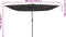 vidaXL - Vierkante - Tuinparasol - met - LED-verlichting - 295x245 - cm - Donkergrijs