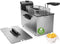 Royalty Line® EFT2000 Friteuse 3 Liter - Frituurpan - 2000W - Koude Zone - 2 tot 4 Personen - Koude Zone - Traploos Instelbare Temperatuurregelaar - RVS