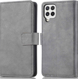 iMoshion Hoesje Geschikt voor Samsung Galaxy M22 / A22 (4G) Hoesje Met Pasjeshouder - iMoshion Luxe Bookcase - Grijs