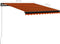 vidaXL - Luifel - handmatig - uittrekbaar - met - LED - 350x250 - cm - oranje - en - bruin