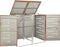 vidaXL - Containerberging - dubbel - 138x77,5x112,5 - cm - roestvrij - staal
