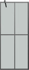 vidaXL - Inloopdouchescherm - 80x195 - cm - donker - gehard - glas