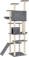 vidaXL - Kattenmeubel - met - sisal - krabpalen - 191 - cm - donkergrijs