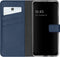 Selencia Hoesje Geschikt voor Samsung Galaxy A22 (5G) Hoesje Met Pasjeshouder - Selencia Echt Lederen Bookcase - Blauw