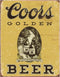 Metalen Retro Bord Coors Golden Beer