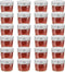 vidaXL - Jampotten - met - wit - met - rode - deksels - 24 - st - 110 - ml - glas