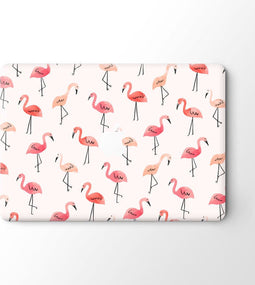 Lunso Geschikt voor MacBook Pro 16 inch (2019) vinyl sticker - Flamingo White