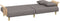 vidaXL - Slaapbank - met - armleuningen - stof - taupe