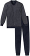 Schiesser Heren Pyjama - Lange broek - V Hals - Donkerblauw