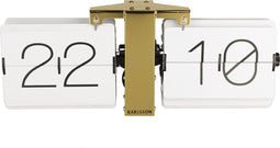 Karlsson - Flip clock No Case - Tafelklok - Metaal - 8,5x14x36cm - Wit