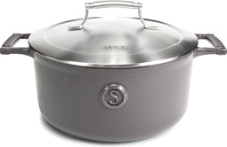 Saveur Selects - Gietijzeren Braadpan Ø25 cm - PFAS-vrij - Geschikt voor Inductie & Oven - Grijs