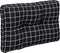 vidaXL - Palletkussen - ruitpatroon - 60x40x12 - cm - stof - zwart